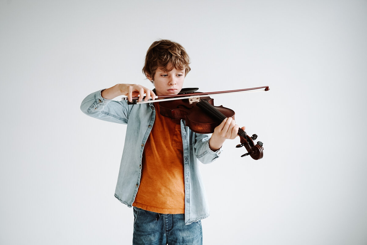 A young fiddle player at Munster Music Academy